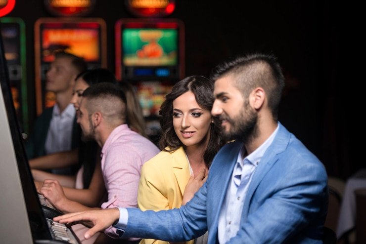 Dealer kerabat slot menjelaskan aturan blackjack dalam sesi demo interaktif